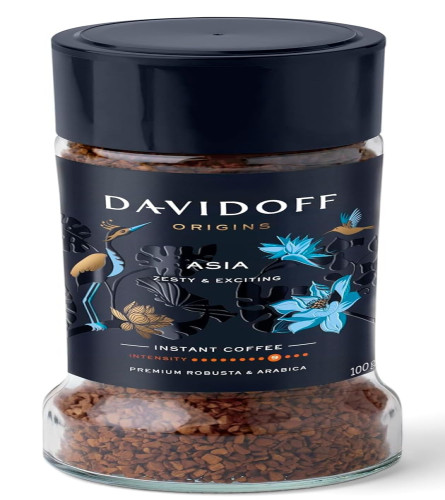 Davidoff Origins Asia Flavor Caffè istantaneo in polvere 100G, bottiglia di vetro