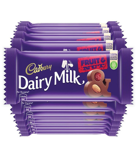 Cadbury Milchmilch Obst und Nuss Schokoladenriegel 36 gm (12er-Pack)