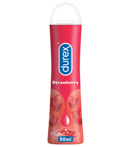 Durex Lube Gleitgel mit Erdbeergeschmack für Männer und Frauen 50 ml (2er-Pack) Kostenloser Versand