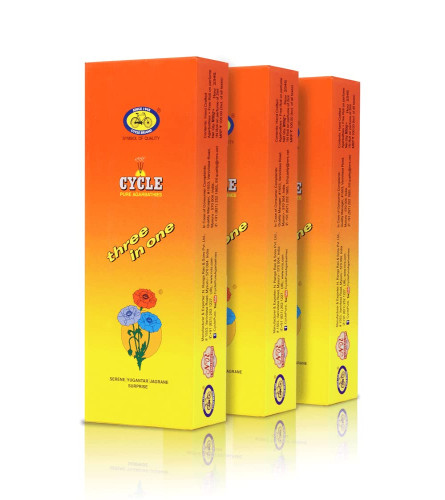 Cycle PureThree inOne Agarbathies klassische Räucherstäbchen (3er-Pack), jede Packung 220 g