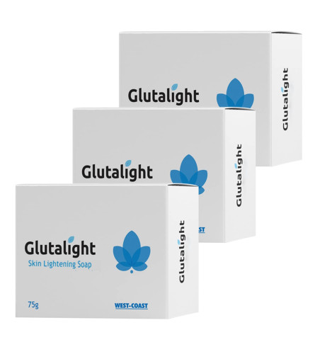 Glutalight Hautaufhellende Seife zur Reduzierung dunkler Flecken 75 gm (3er-Pack)