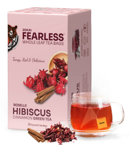 Fearless Hibiskus-Zimt-Grünteebeutel 25 Stück (2er-Pack) Kostenloser Versand