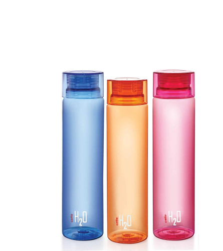 Cello H2O Plastikflasche 1 L, 3er-Set, mehrfarbig (Kostenloser Versand)