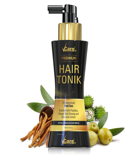 vcare-hair-growth-tonic-for-women-with-castor-oil-and-olive-leaf-extract-best-scalp-vitalizer-serum-for-all-hair-type-control-hair-fall-strengthens-hair-100ml-pack-of-1-free-shipping-