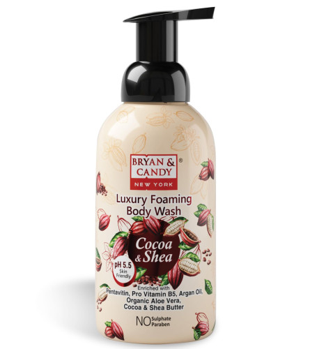 bryan-candy-cocoa-shea-luxury-foaming-body-wash-with-pentavitin-pro-vit-b5-argan-oil-aloe-vera-cocoa-shea-butter-skin-friendly-ph-55-all-skin-types-400-ml-free-shipping-worldwide