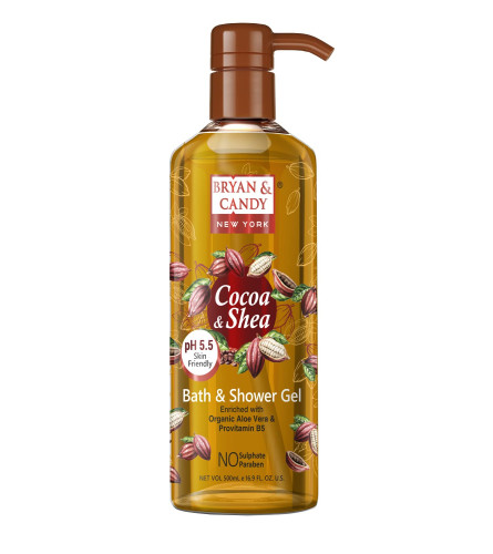 bryan-candy-cocoa-shea-bath-and-shower-gel-enriched-with-organic-aloe-vera-pro-vitamin-b5-skin-friendly-ph-55-all-skin-types-500-ml-pack-of-1-free-shipping-worldwide