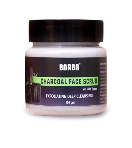 barba-charcoal-exfoliating-deep-cleasing-face-scrub-100gm-free-shipping-worldwide