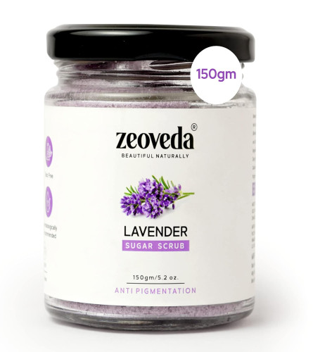 zeoveda-natural-exfoliate-lavender-sugar-scrub-for-face-body-body-scrub-for-all-skin-types-dirt-removal-scrub-from-neck-knees-150gm-free-shipping-worldwide