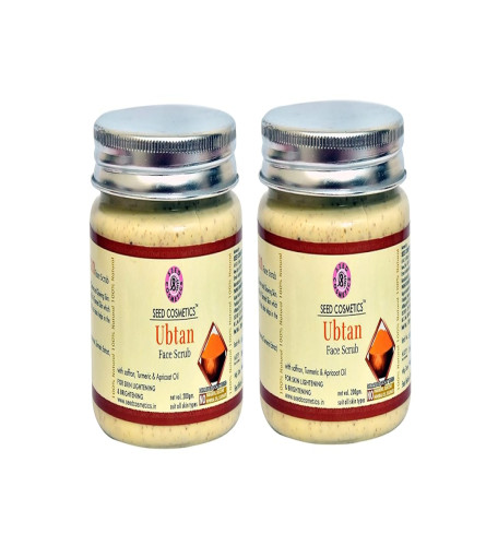 seed-cosmetics-herbal-ubtan-face-body-scrub-with-saffron-turmeric-apricot-oil-skin-exfoliation-deep-pore-cleansing-and-tan-removal-for-men-women-200g-pack-of-2-free-shipping-worldwide