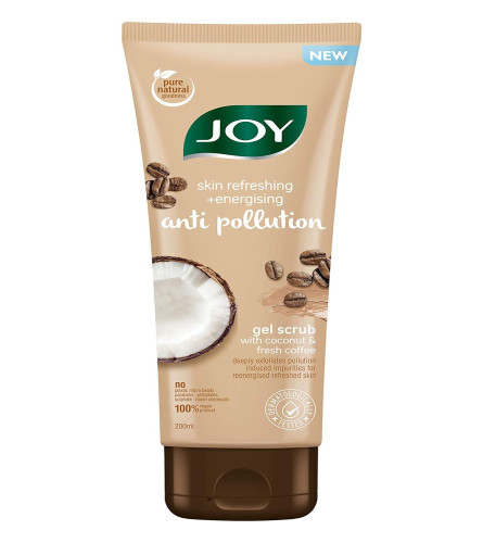 joy-exfoliating-coffee-face-scrub-for-men-women-200gm-anti-pollution-scrub-for-face-with-coconut-deeply-exfoliates-removes-dirt-100-vegan-gentle-on-skin-free-shipping-worldwide-