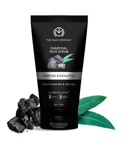 the-man-company-charcoal-tan-removal-face-scrub-for-glowing-skin-anti-acne-blackhead-remover-for-oily-skin-100-g-pack-of-1-free-shipping-worldwide-
