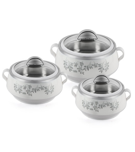 cello-glitter-casserole-with-inner-steel-insulated-stainless-steel-inner-body-casserole-set-for-meal-chapati-curry-roti-3-unit-white-1000-milliliter-free-shipping-worldwide-