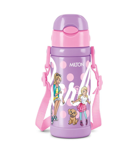milton-charmy-450-barbie-thermosteel-kids-water-bottle-400-ml-purple-vacuum-insulated-hot-cold-leak-proof-rust-proof-school-picnic-free-shipping-worldwide-
