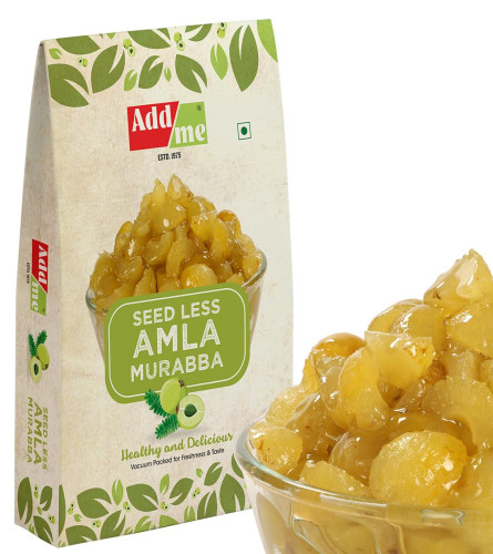 Add me Seed Less Amla Murabba Awla 1kg Without Sugar Syrup Vacuum Pack Sweet and Fresh 1 kg