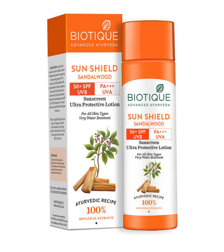 Biotique Bio Sandalwood Sunscreen Ultra Soothing Face Lotion, SPF 50+ 120ml