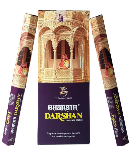 BHARATH DARSHAN Incense Sticks Hexagon Set of 1, Each Pack of 12 (12 x 14g = 168g : 120 Sticks)