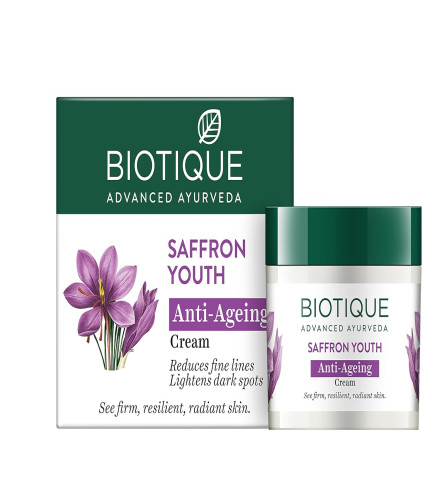 Biotique Bio Saffron Dew Youthful Moisturizer 50gm (pack of 2) free ship