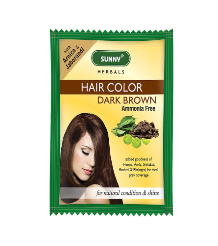 Sunny Hair Color Dark Brown  - Pack of 8 X (20 g)