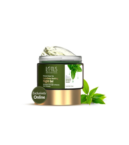 Lotus Botanicals Natural Green Tea HydraDetox Soothing Night Gel 50gm - free shipping