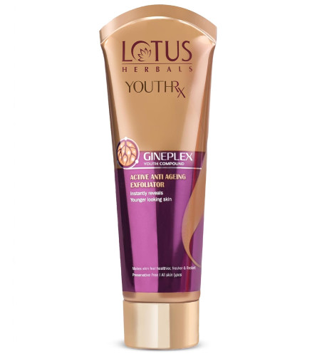 Lotus Herbals Face Exfoliator, Youth Rx Anti Aging Exfoliating Cream 100gm - free ship