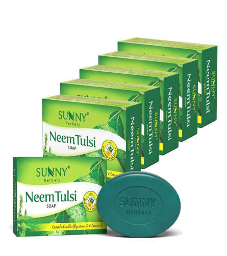 Sunny Herbals Neem & Tulsi Soap 75 gm (Pack of 6)