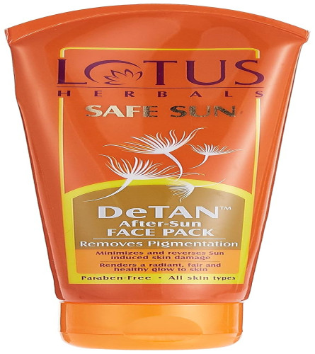 Lotus Safe Sun DeTan After-Sun Face Pack 100gm - free ship
