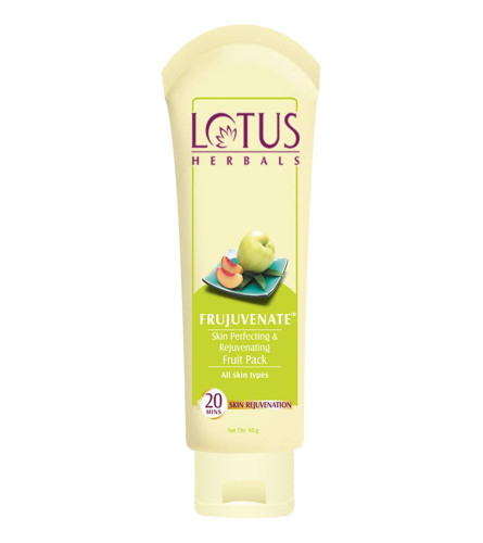 Lotus Herbals Frujuvenate Skin Perfecting & Rejuvenating Cream Fruit Pack, 60g (pack of 2)