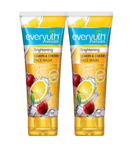 Everyuth Naturals Brightening Lemon&Cherry Face Wash 150 Gm (Pack Of 2)
