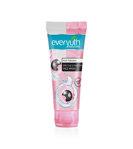 Everyuth Naturals Anti Pollution Pink Clay & Charcoal Face Wash 50g (pack of 2) free shipping