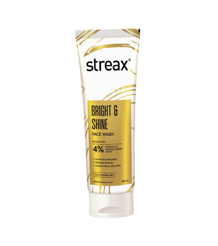 Streax Bright & Shine Face Wash for Glowing Skin 100 ml (Pack of 2)