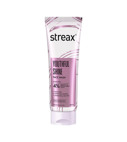 Streax Youthful Shine Anti Ageing Face Wash Cleanser 100 ml (Pack of 2)