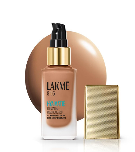 Lakme 9to5 Hya Matte Foundation + Hyaluronic Acid Neutral Chestnut - 25ml (free ship)
