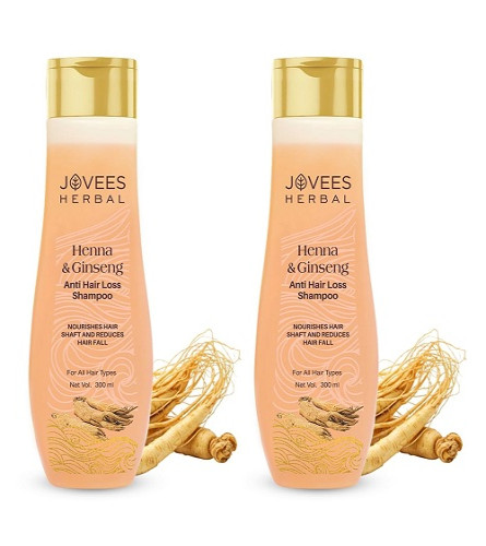 Jovees Herbal Henna & Ginseng Anti Hair Loss Shampoo 300ml (pack of 2)