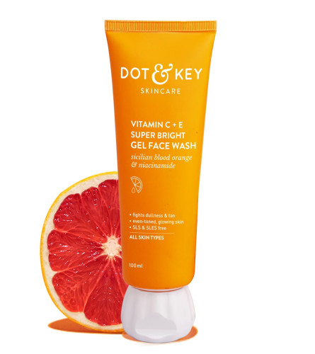 DOT & KEY Vitamin C + E Super Bright Gel Face Wash 100 ml (Pack of 2)