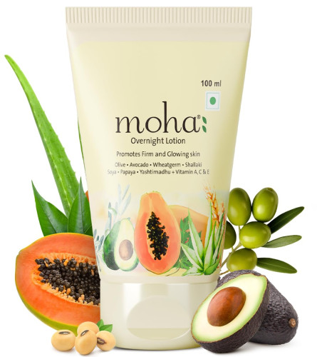 Moha Overnight Lotion with Vitamin C Aloe Vera, Avocado & Papaya 100ml - free ship
