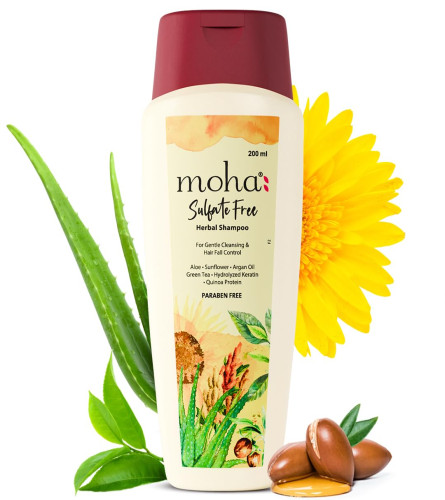 Moha: Sulfate-Free Herbal Hair Shampoo Gel 200ml (free ship)