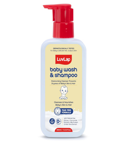 LuvLap Baby Wash & Shampoo - 400 ml