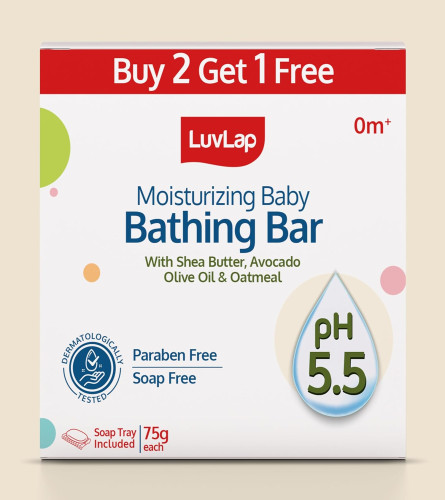 LuvLap Moisturizing Baby Bathing Bar Baby soap 75 g (Pack of 3)