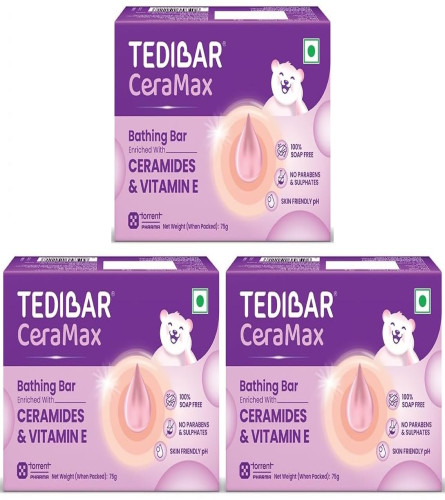 Tedibar Ceramax Bathing Bar -  75 g (Pack of 3)