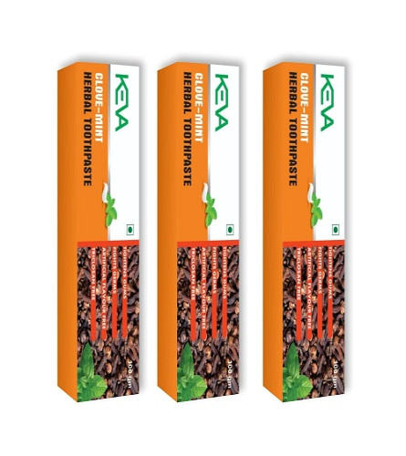 Keva Herbal Clove-Mint Toothpaste (100 g) (Pack of 3) free shipping