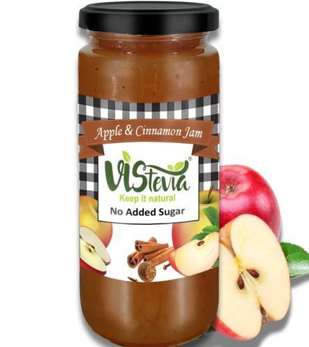 VIStevia Sugar Free Apple and Cinnamon Jam 400gm - free shipping