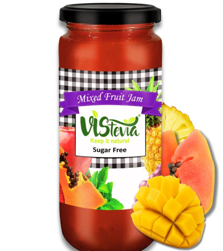 Vistevia Sugar Free Mixed Fruit Jam 400gm - free shipping