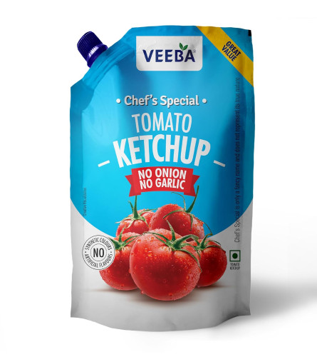 Veeba Chef's Special Tomato Ketchup No Onion No Garlic (900G) - free shipping