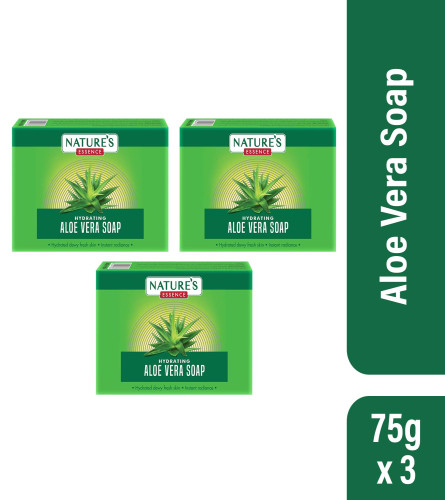 Nature's Essence Hydrating Aloe Vera Soap 75 Gm (Pack of 3)