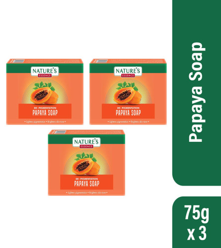 Nature's Essence De-Pigmentation Papaya Soap 75 Gm (Pack of 3)