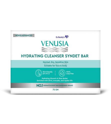 Dr. Reddy's Venusia Hydrating Cleanser Syndet Bar 75 g (Pack of 2)