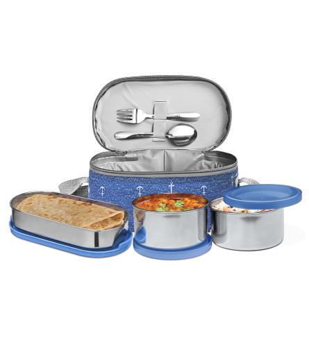 MILTON Corporate Lunch Box Stainless Steel (Pack Of 1)