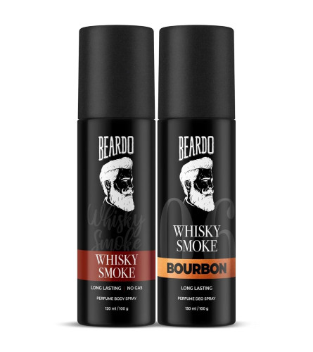 Beardo Whisky Smoke & Bourbon Perfume Body Spray (Set of 2) - free shipping