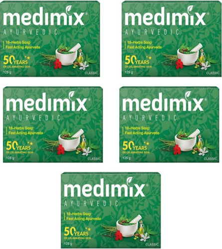 Lot de 5 barres de savon ayurvédiques Medimix ayurvédique 18 Herbes en France