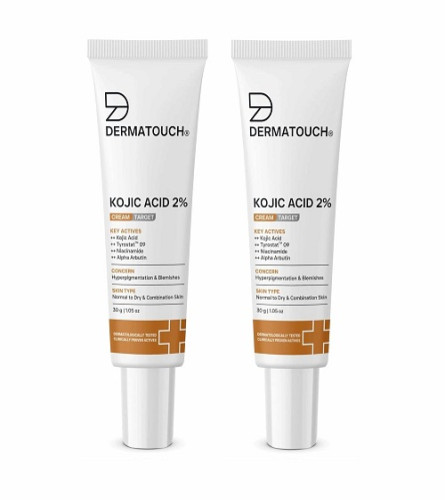 DERMATOUCH Kojic Acid 2% Brightening Cream with Niacinamide & Tyrostat